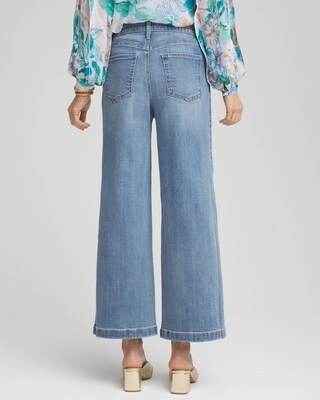 So Slimming® Wide Cropped Jeans click to view larger image.