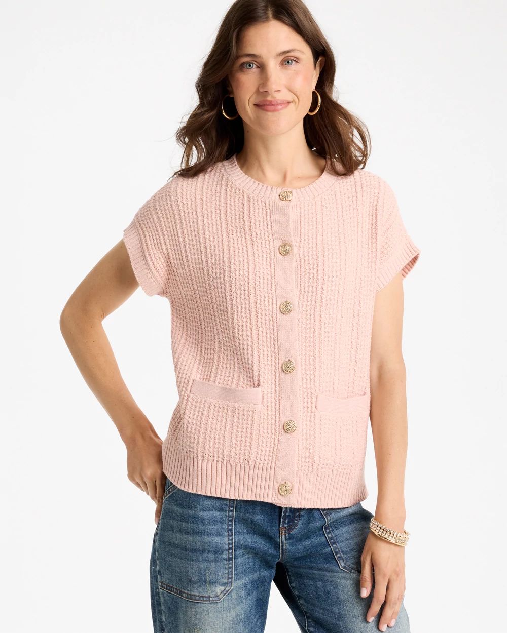 Button-Up Sweater Vest