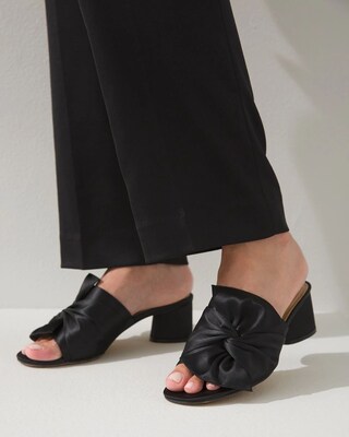 Black Satin Slides