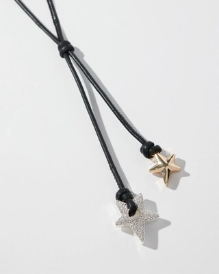 Leather Star Pendant Necklace