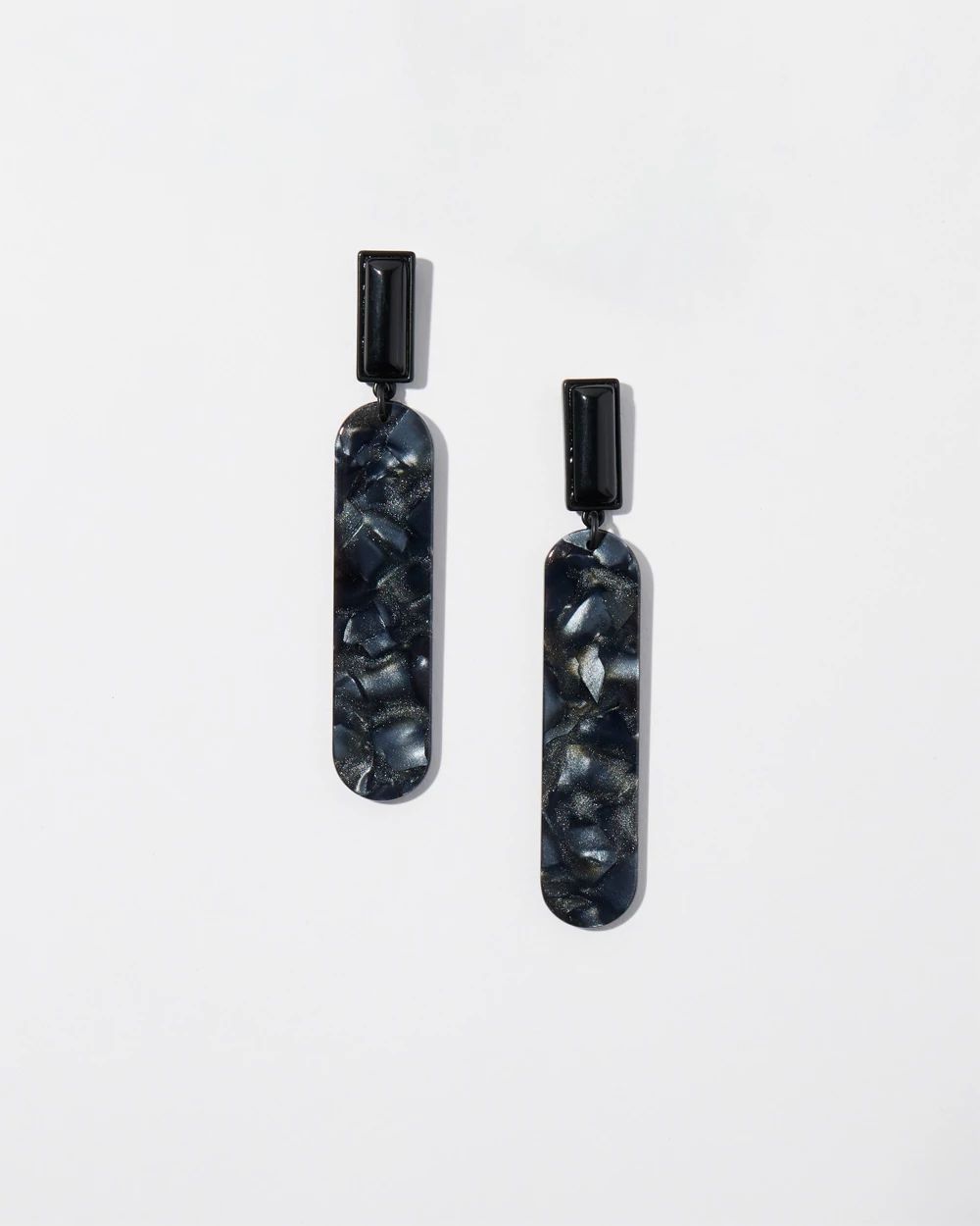 Black & Gray Linear Post Earrings