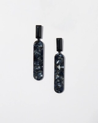 Black & Gray Linear Post Earrings