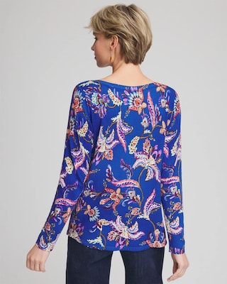 Ella Boatneck Printed Pullover Sweater click to view larger image.