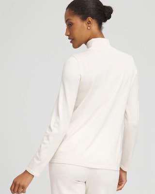 Ella Embellished Mockneck Sweater click to view larger image.