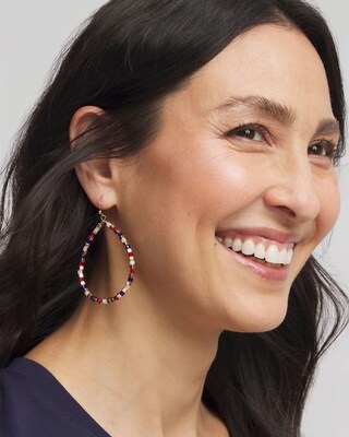 No Droop® Red White & Blue Earrings click to view larger image.