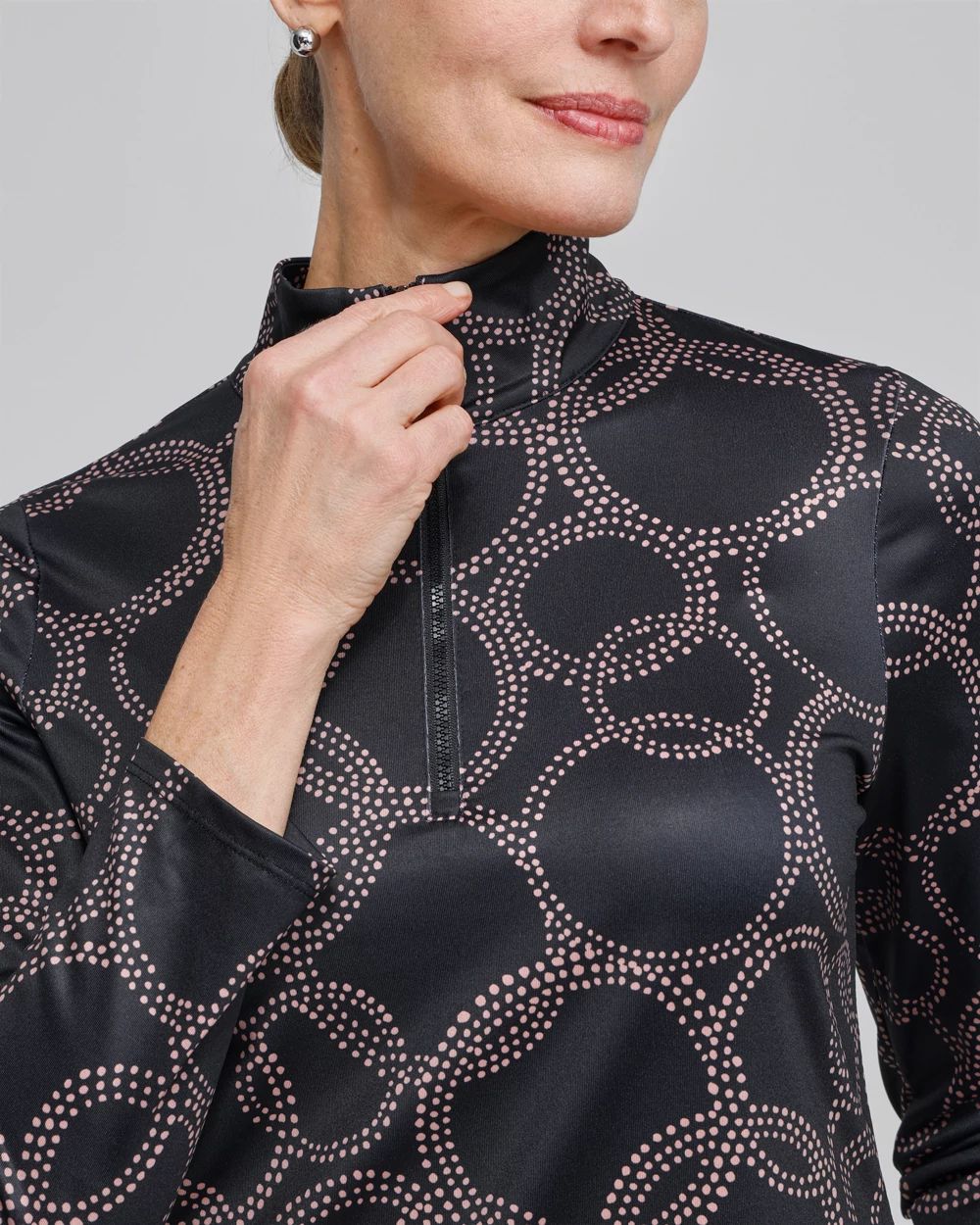 Zenergy® UPF Polka Dot Long Sleeve Top