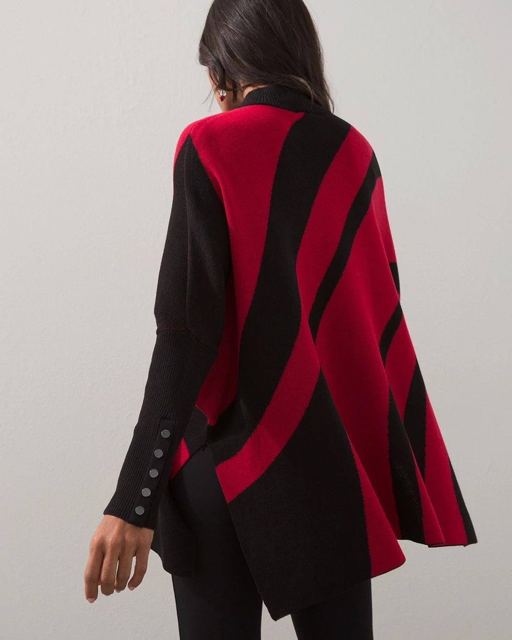 Mock Neck Sweater Poncho