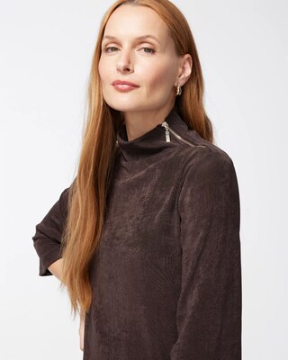 Travelers High Neck Zipper Tunic