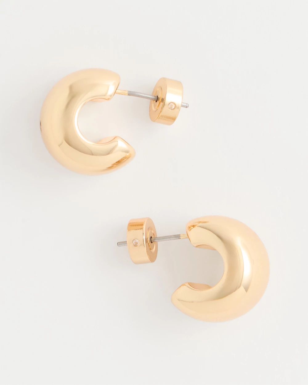 Goldtone Mini Hoop Earrings click to view larger image.