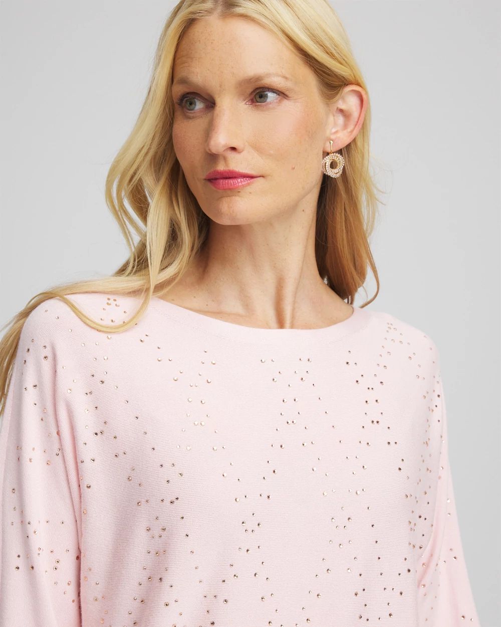 Ella Embellished Dolman Pullover Sweater