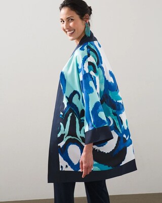 Travelers Scroll Print Kimono