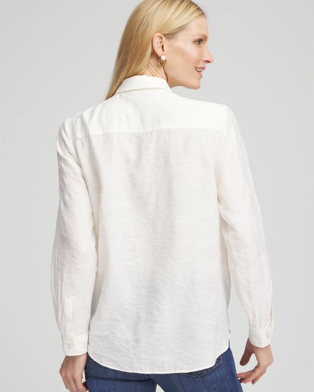 Textured Tie-Front Pullover Top