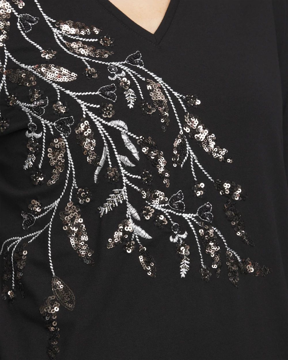 Touch of Cool™ Embellished Layering Tee click to view larger image.