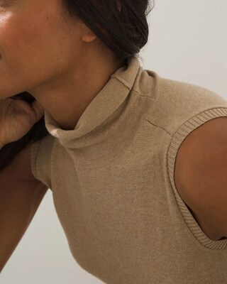 Zenergy Cotton-Cashmere Turtleneck Tank
