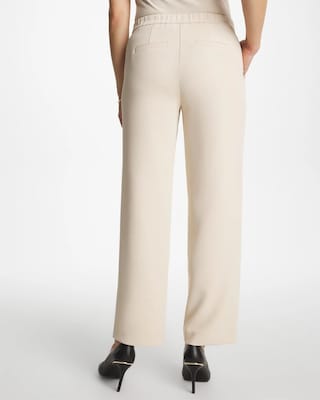 Textured Straight Tapered Ankle Pants click to view larger image.