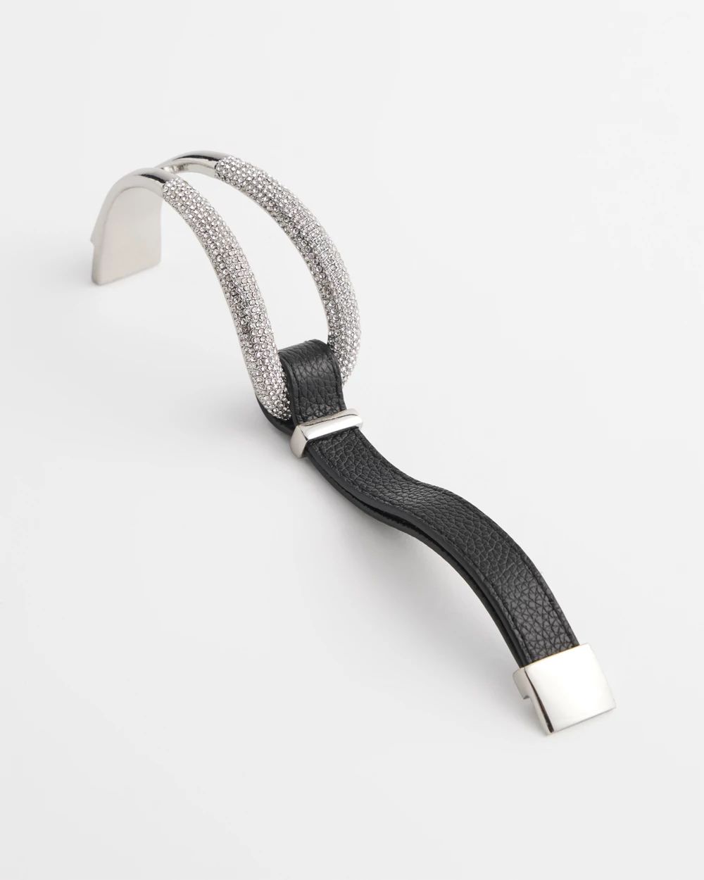 Leather Pavé Magentic Bracelet