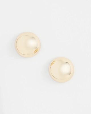 No Droop™ Gold Tone Bead Stud Earrings click to view larger image.