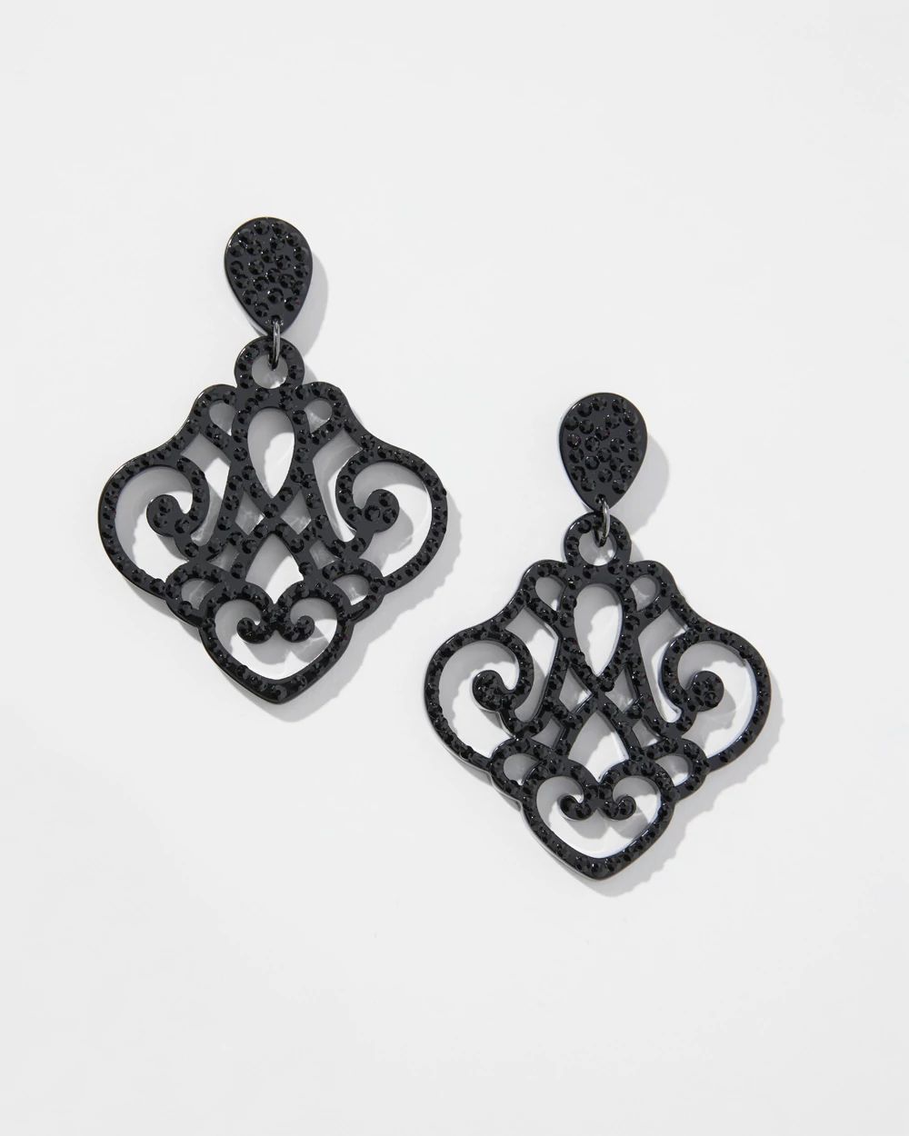 Black Chandelier Earrings