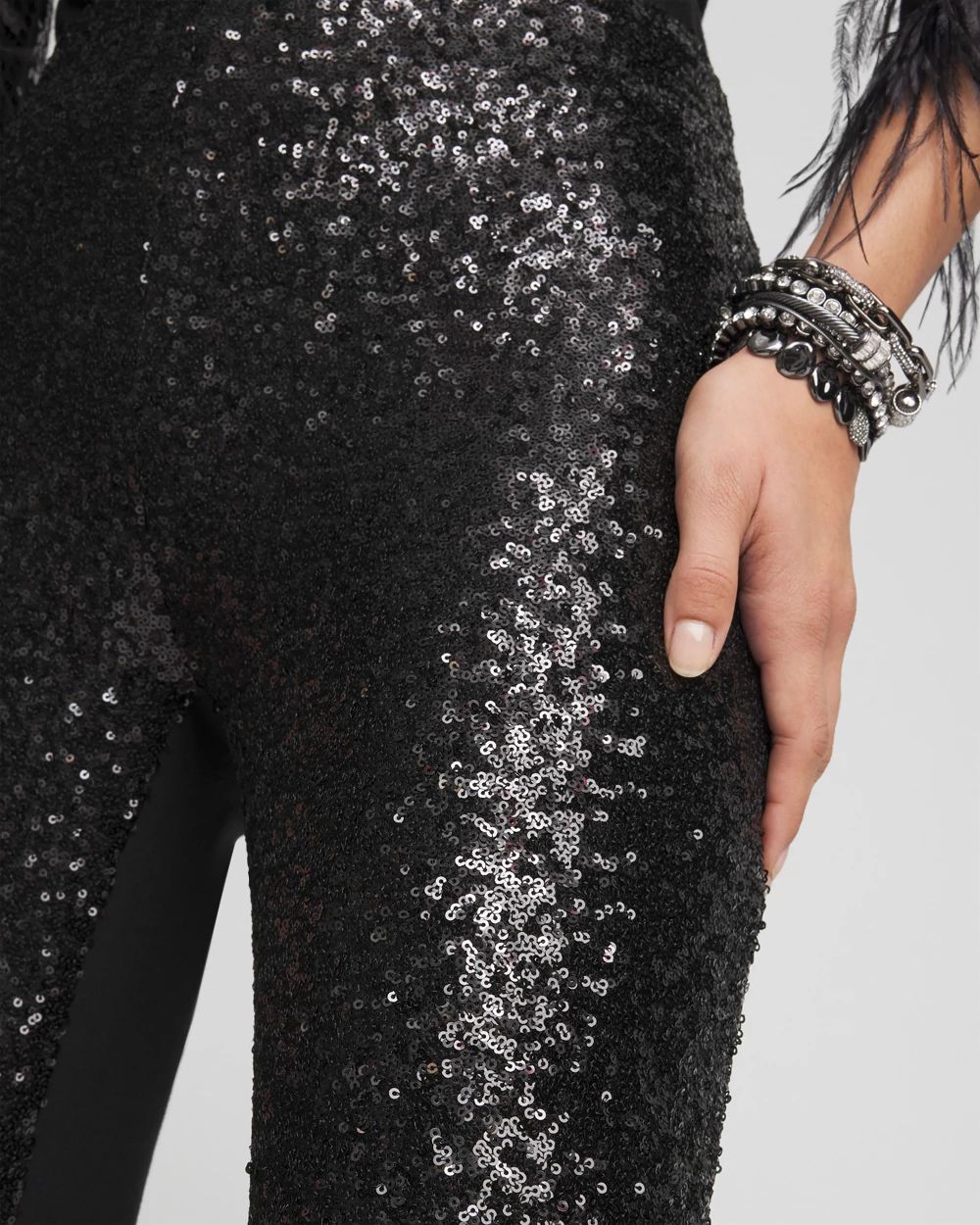 Juliet Sequin Wide Leg Pant