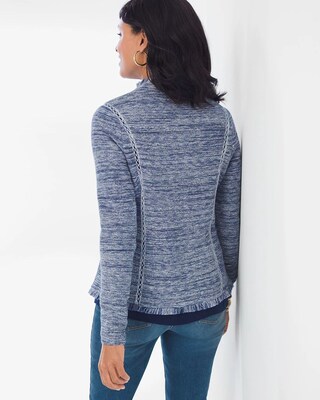 Structured Blue Cardigan