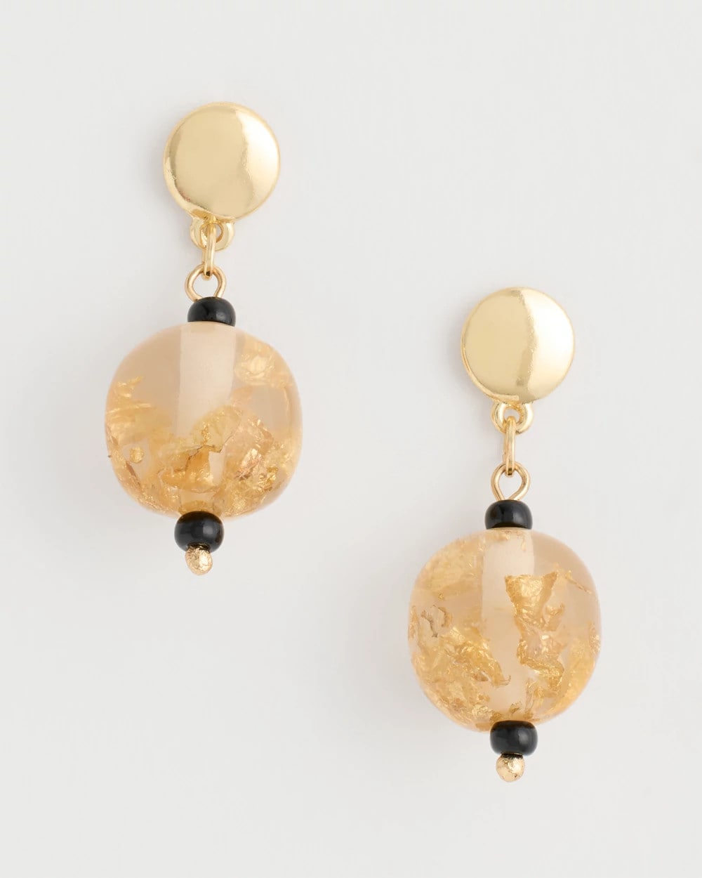 Orange Sphere Drop Earrings