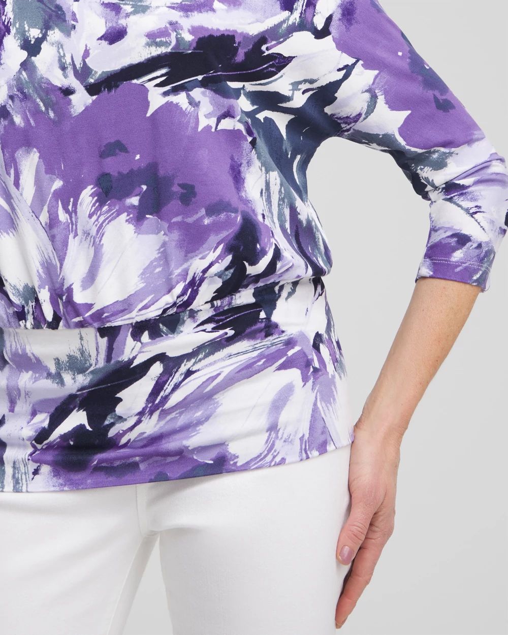 Touch of Cool™ Abstract Banded Hem Top