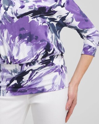 Touch of Cool™ Abstract Banded Hem Top