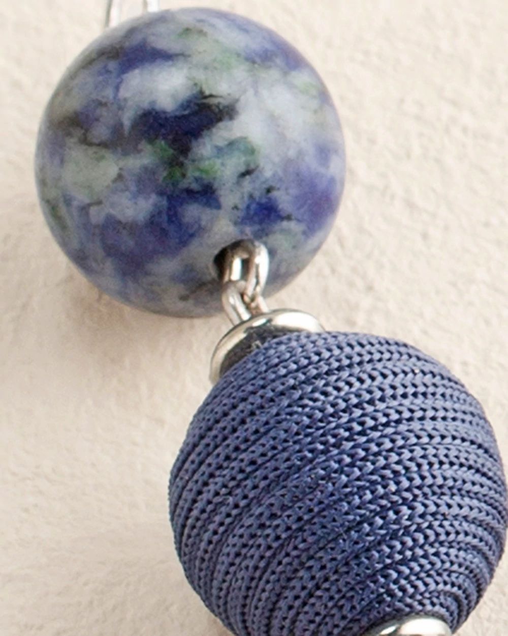 Blue Agate Drop Earrings