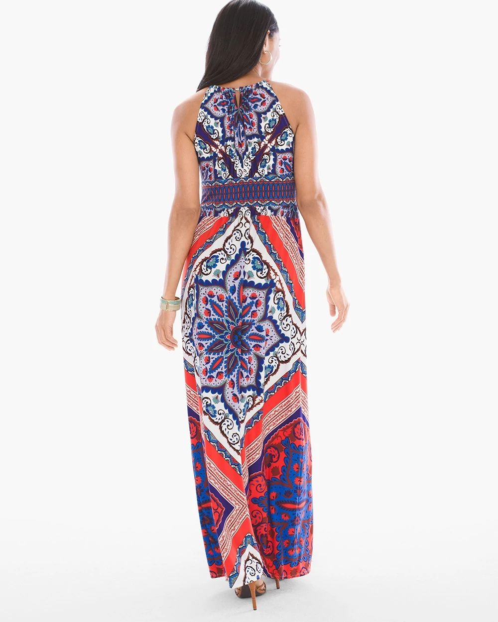 Scarf Print Maxi Dress