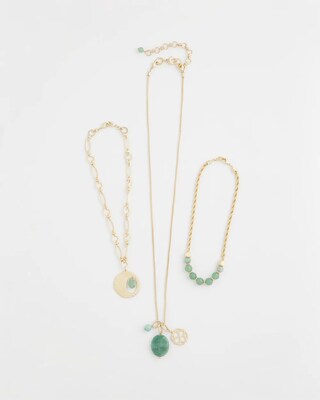 Convertible Triple-Strand Pendant Necklace click to view larger image.