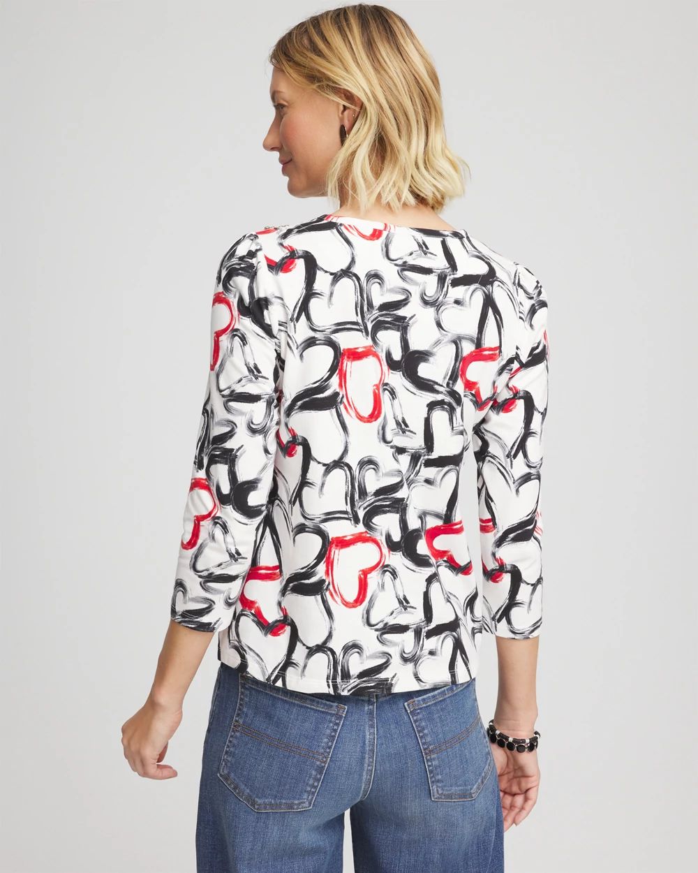 Love Brush Button Heart Tee