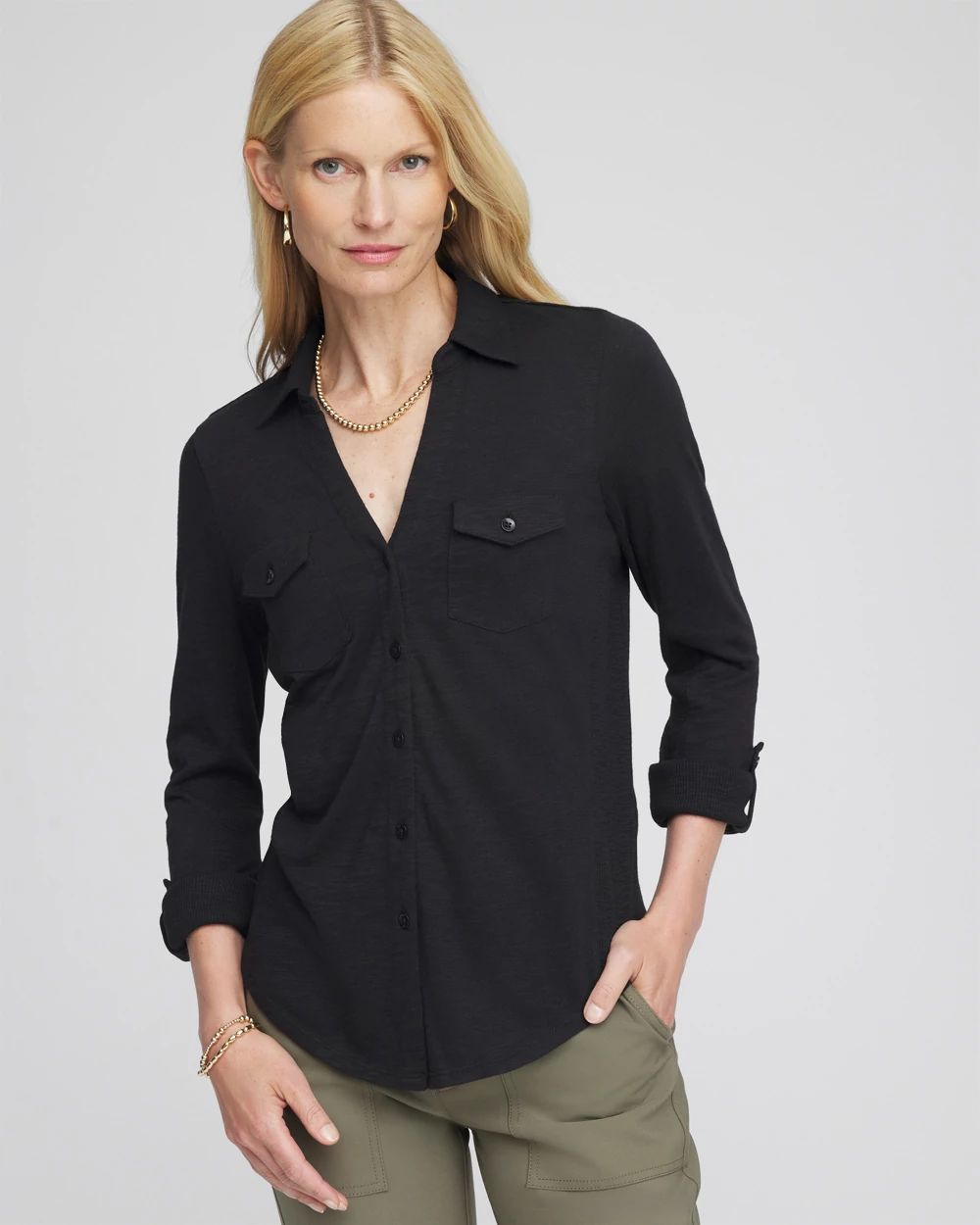 Collared Henley Shirt