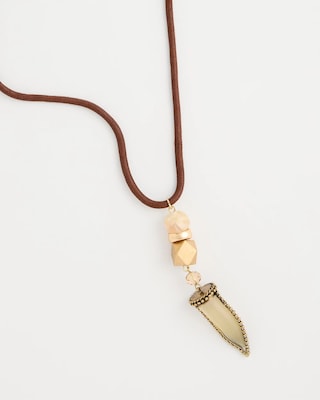 Tooth Pendant Corded Necklace click to view larger image.
