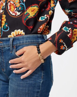 Matte Black Hero Stretch Bracelet