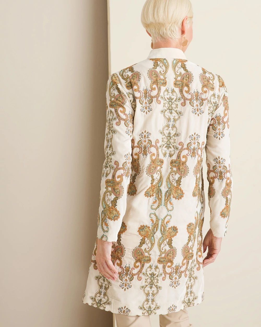 Embellished Velvet Duster