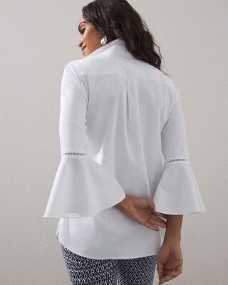 No-Iron Stretch Flare Sleeve Shirt