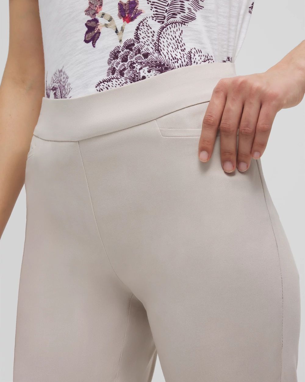 Brigitte™ Pull-On Slim Cropped Pants click to view larger image.