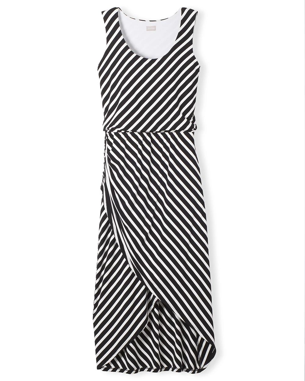 Striped Scoop-neck Maxi Dress