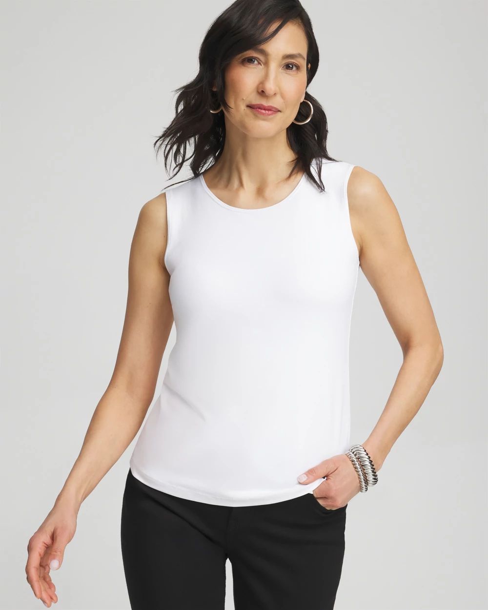 High Neck Microfiber Tank