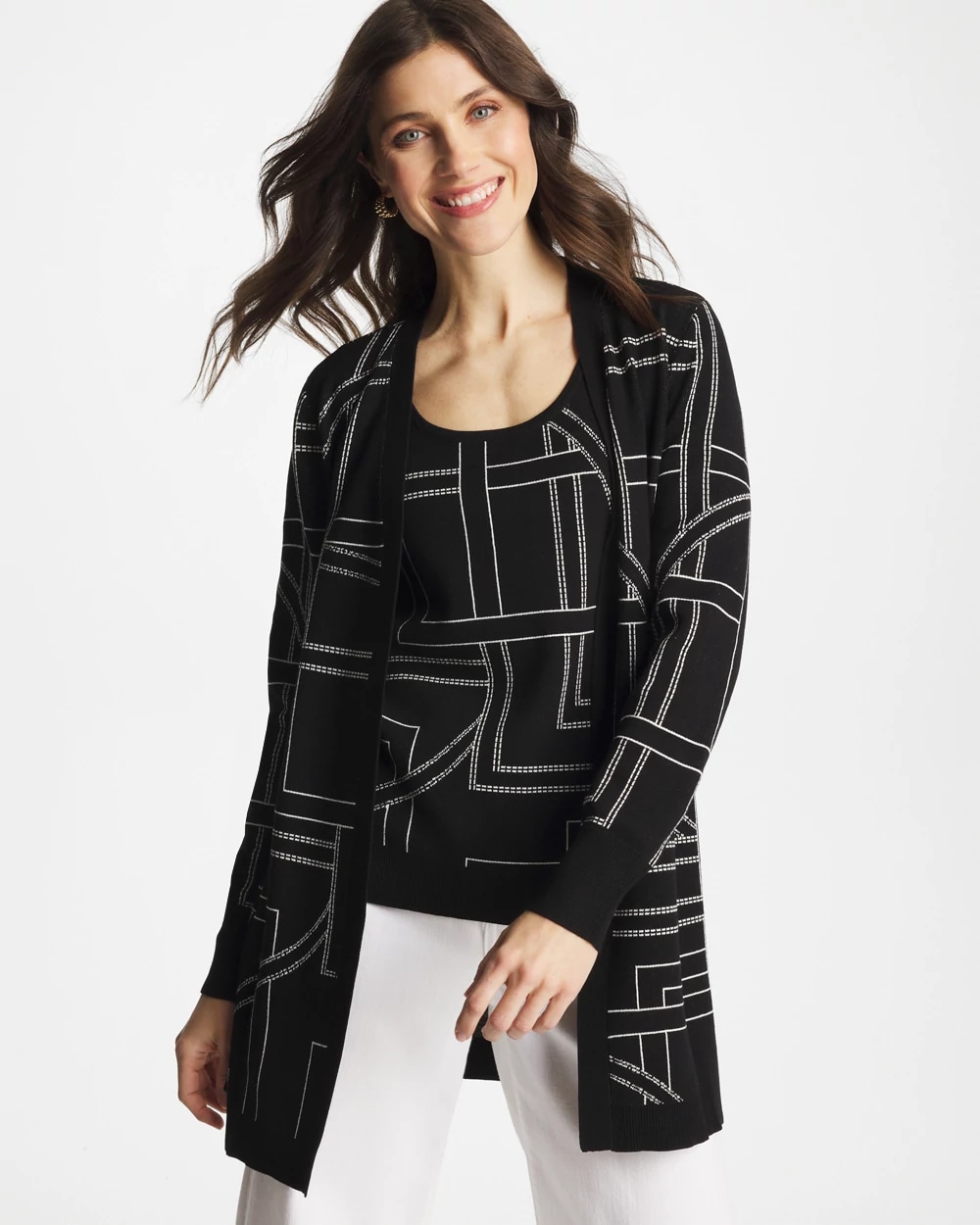 Ella Graphic Cardigan, photo 1 of 5