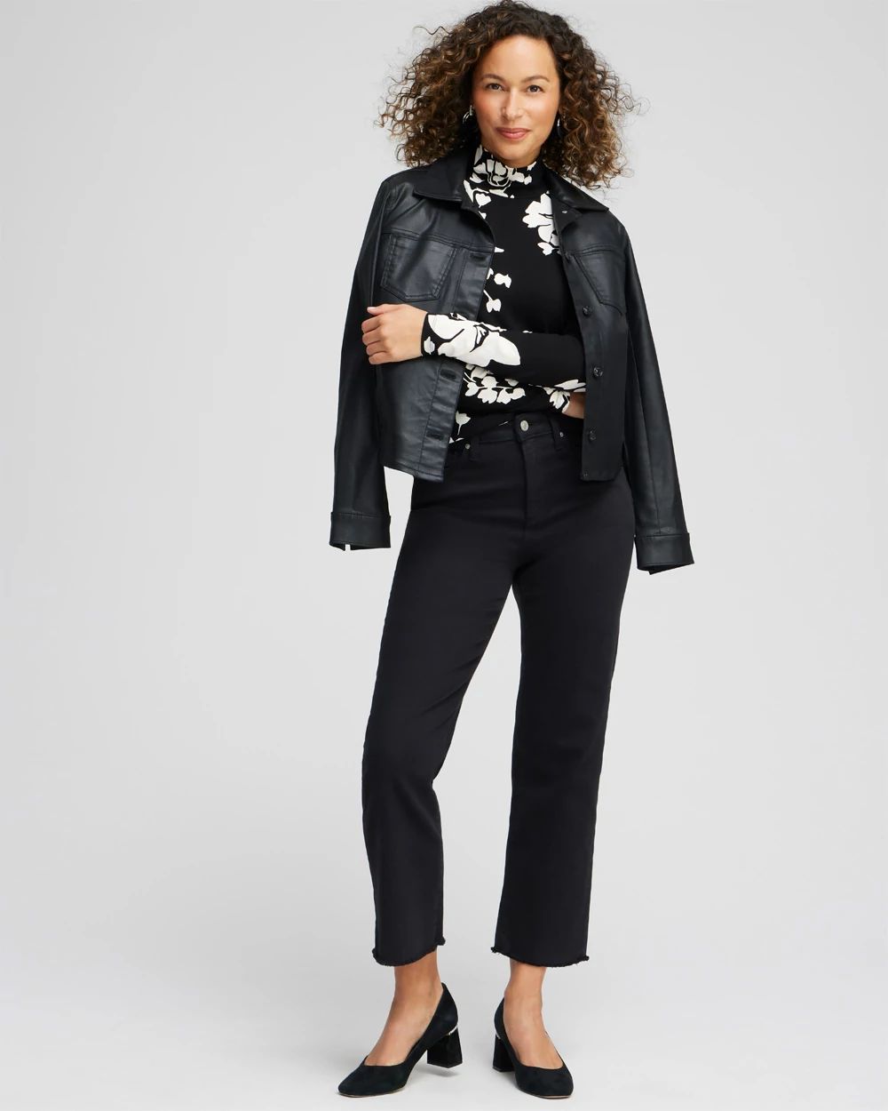 High Rise Straight Cropped Jeans