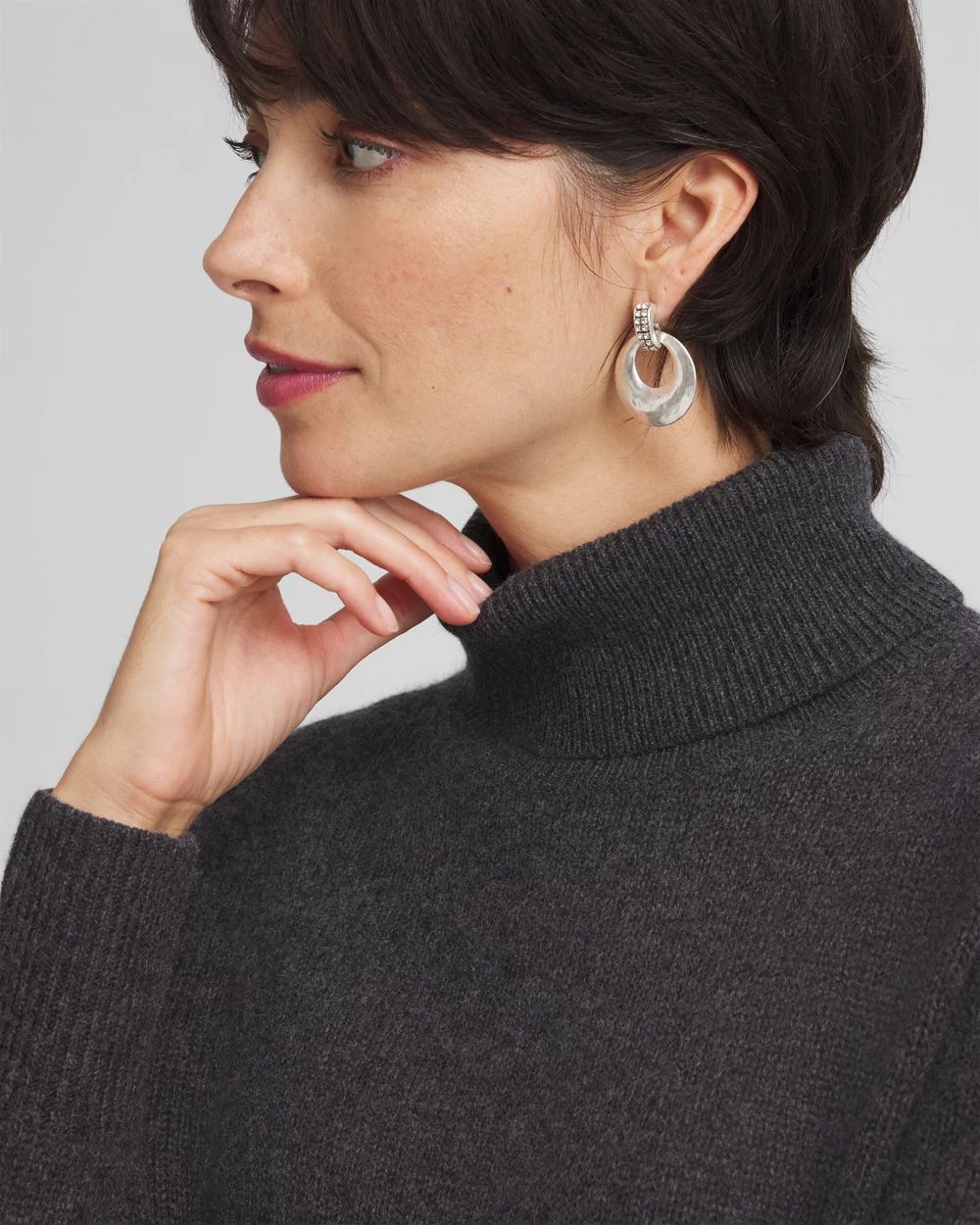 Cashmere Turtleneck Sweater Tunic