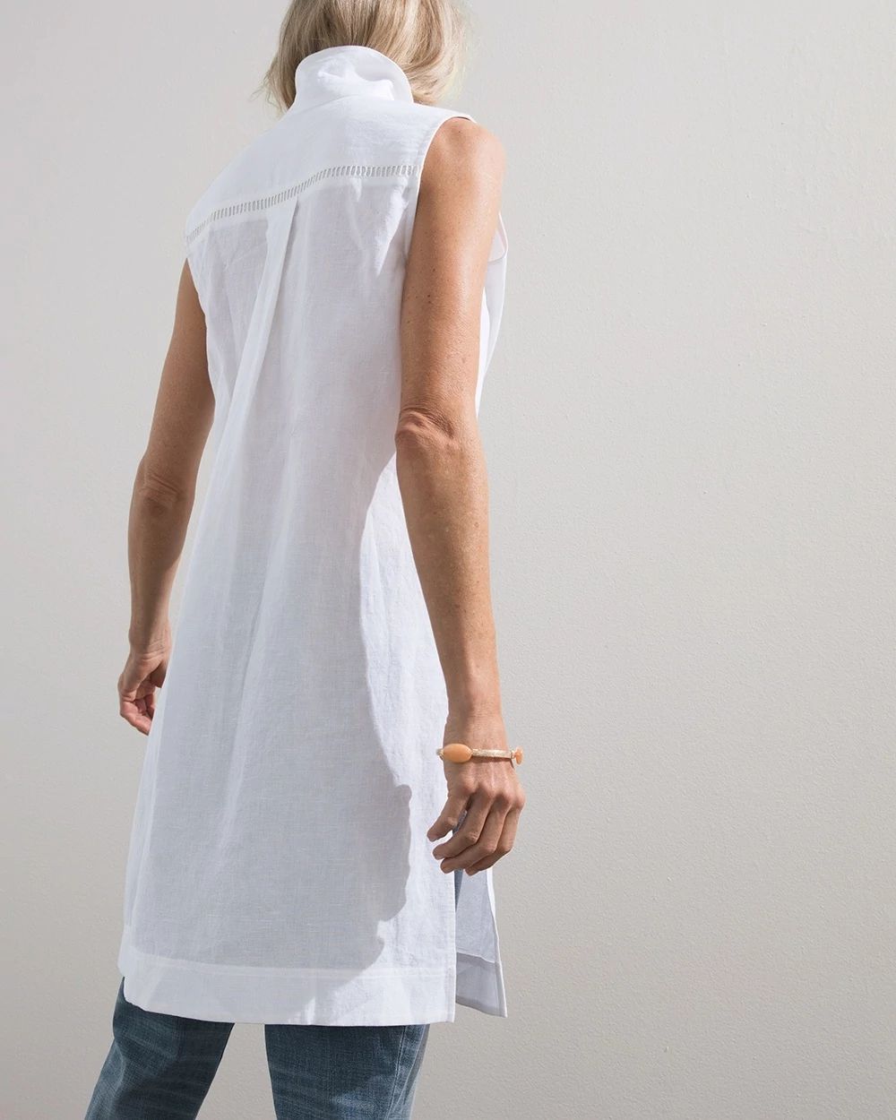 No Iron Linen-Blend Maxi Shirt
