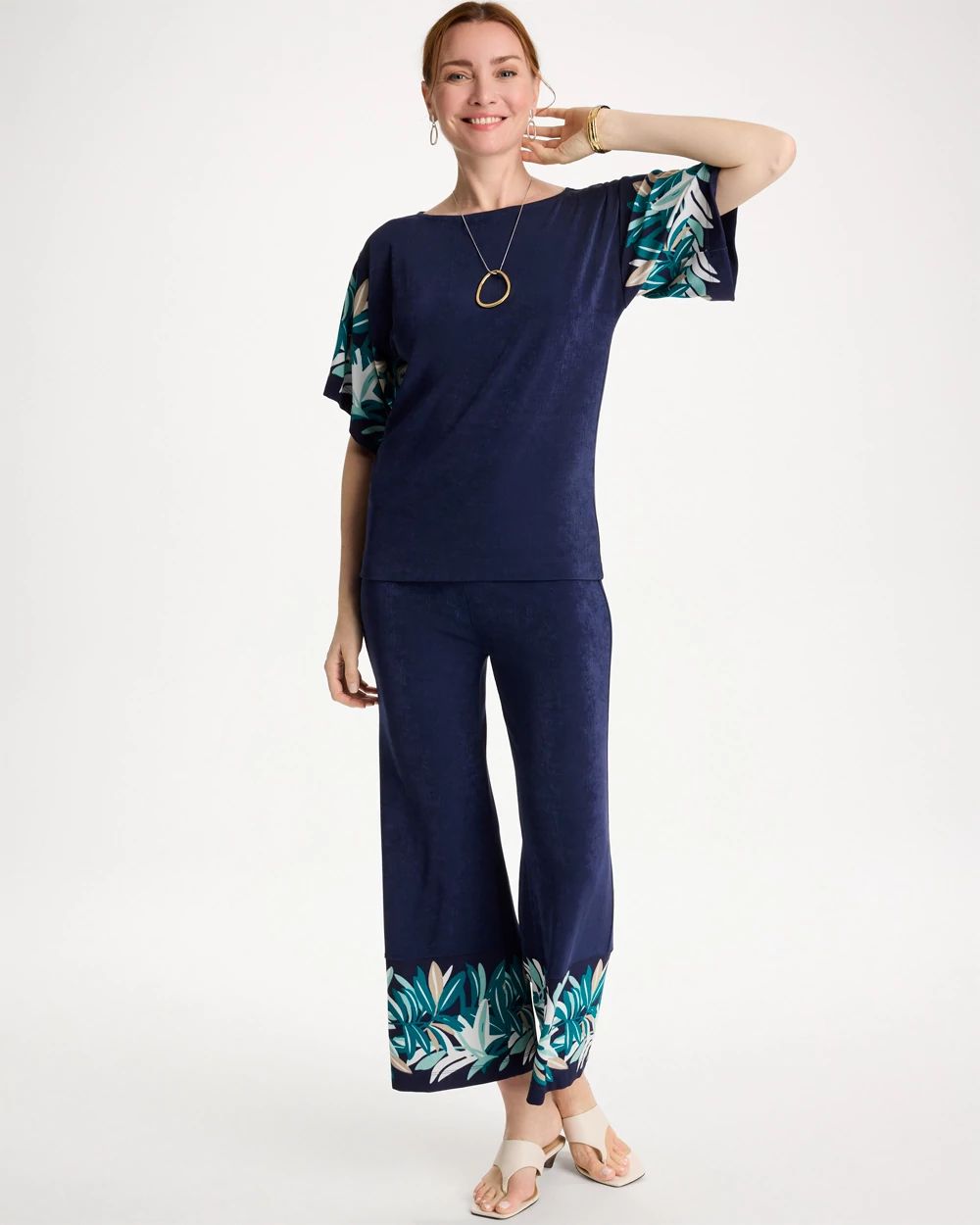 Travelers™ Printed Kimono Sleeve Top click to view larger image.