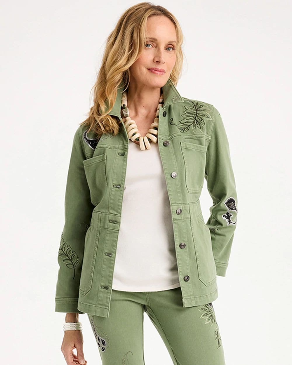 Embellished Utility Field Jacket