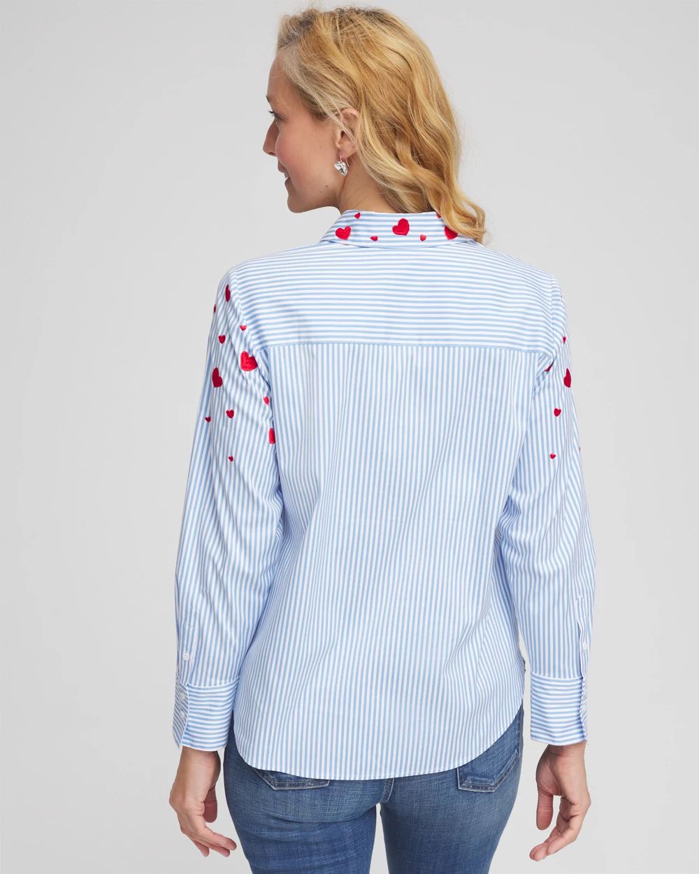 V-Day Striped Poplin Shirt click to view larger image.