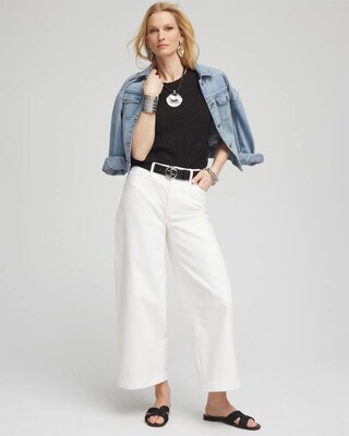 Textured Cap Sleeve Tee click to view larger image.
