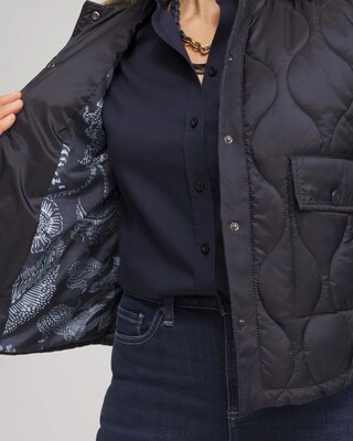 Cropped Quilted Jacket click to view larger image.