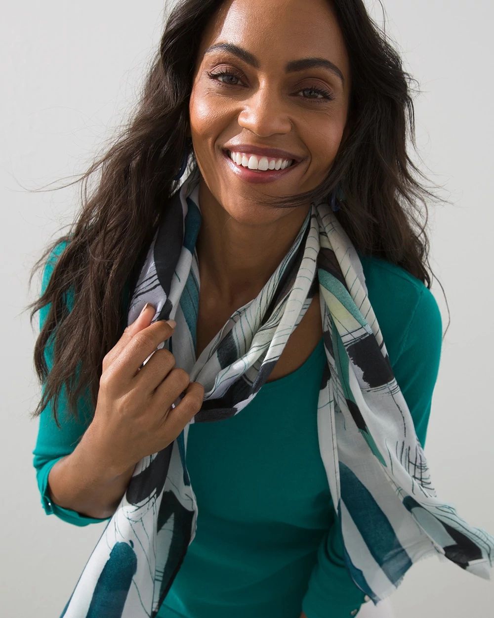 Artsy Print Oblong Scarf