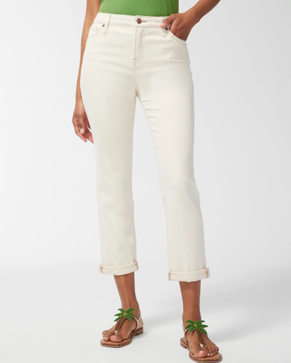 Girlfriend Neutral Shine Crops